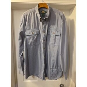 Cabels's 100% Cotton Mens size XL Tall Outdoor Long Sleeve Shirt